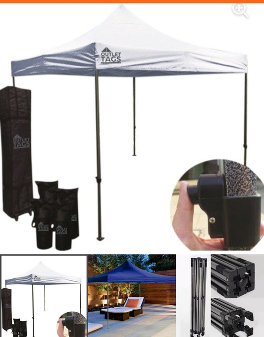 D’Carla Event Rental Instant Canopy with Carry Bag and Weights for Easy Outdoor Setup